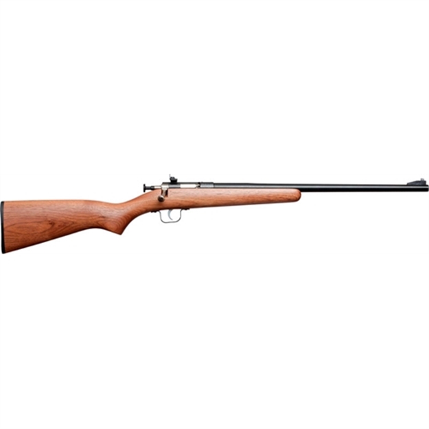 Picture of  Crickett Ksa2338 Youth  22 Wmr 1Rd 16.12" Barrel & Receiver, Fixed Front/Adjustable Rear Peep Sights, Walnut Stock W/11.5" Lop, Rebounding Firing Pin Safety