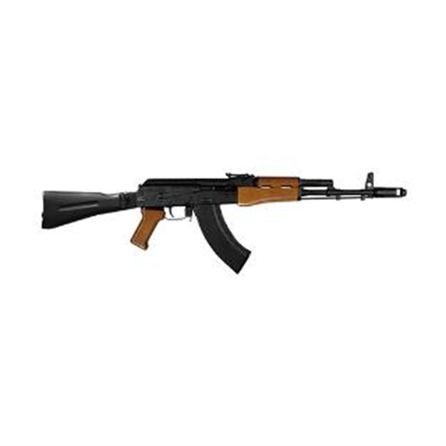 Picture of  Kalashnikov Usa Kr103sfsaw Kr-103  7.62X39mm 30+1 16.33" Chrome-Lined Barrel, Forged Trunnion, Side Optic Rail, Black Side Folding Stock, Amber Wood Handguard & Grip, Includes 1 30Rd Magazine 811777020876