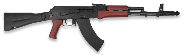 Picture of  Kalashnikov Usa Kr103sfsrw Kr-103  7.62X39mm 30+1 16.33" Chrome-Lined Barrel, Black Metal Finish, Black Side Folding Stock, Red Wood Handguard & Grip, Includes 1 30Rd Magazine 811777020906