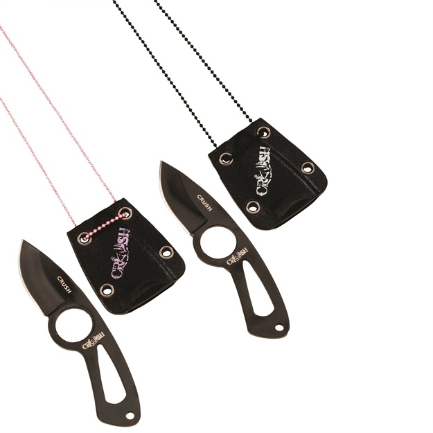 Picture of Kutmaster Neck Knife Fixed 2.0 IN Black Blade Stainless Hndl