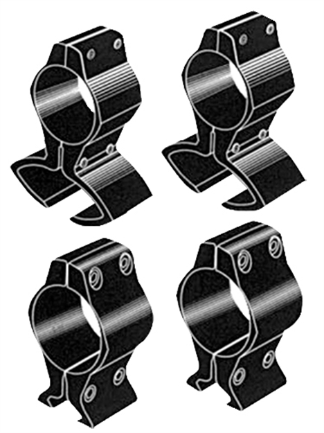 Picture of Kwik Site 2-Pc See-Thru Mount, See-Thru, Black Finish