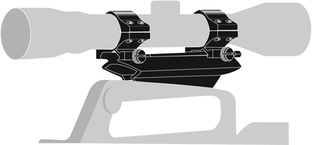 Picture of Kwik-Site Ksnm16 See-Thru Mounts For Ar-15 See Thru Style Black