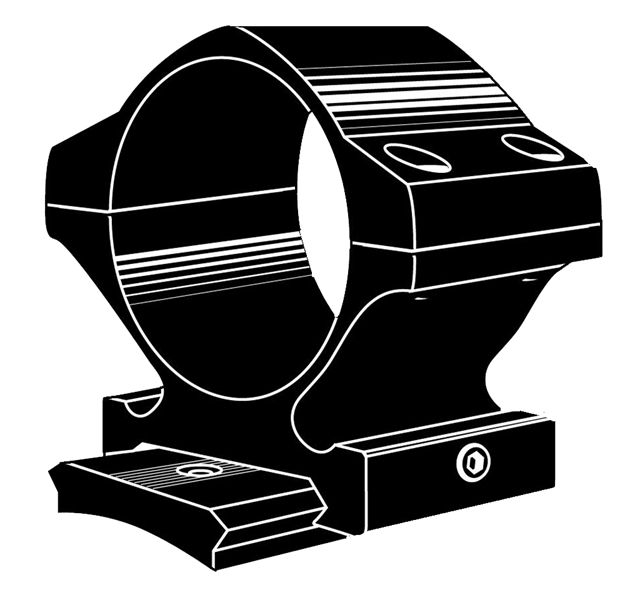 Picture of Kwik-Site Kswev Weaver Rings Base - UP TO 32Mm Weaver Style 1" Black