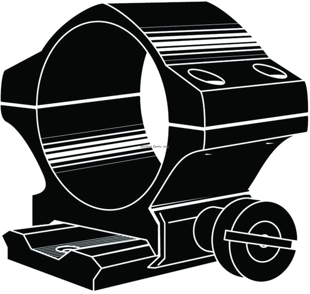 Picture of Kwik Site Non See-Thru Scope Rings, For OR Weaver-Style Bases, Matte Black Finish, 1", Extra High Mount