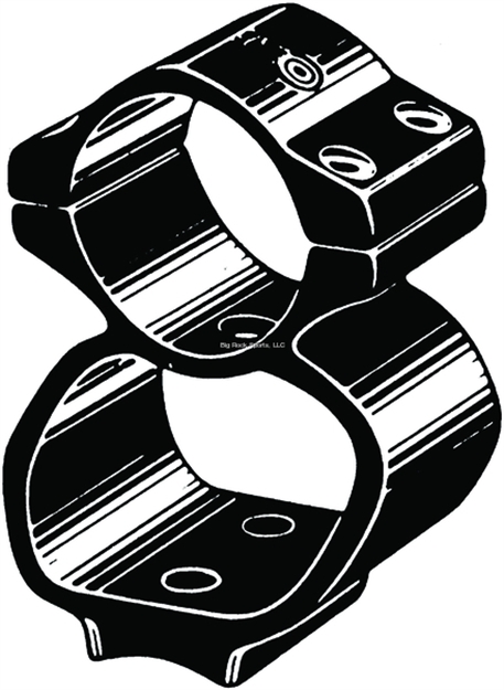 Picture of Kwik Site See-Thru Mount, See-Thru, Aluminum, Black Finish