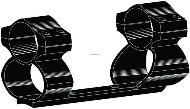 Picture of Kwik Site T/C Encore & Omega 1-Pc See-Thru Mount, See-Thru, Aluminum Alloy, Satin Stainless Steel Finish