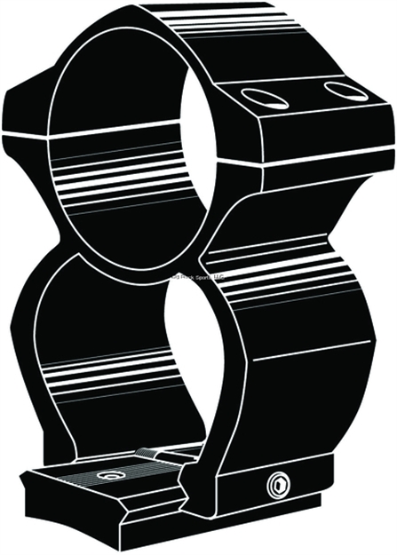 Picture of Kwik Site See-Thru Ring Combo, For Tc, Cva, Traditions And Mdm, Black Finish, 1", Extra High Mount, 1 PC