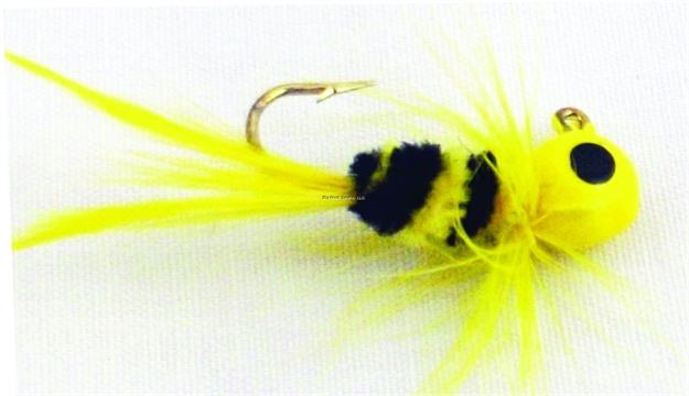 Picture of Lakco Jig Fly, 1/24 Oz, Black/Yellow,