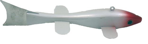 Picture of Lakco Wood Spear Decoy 6" Red/Wht