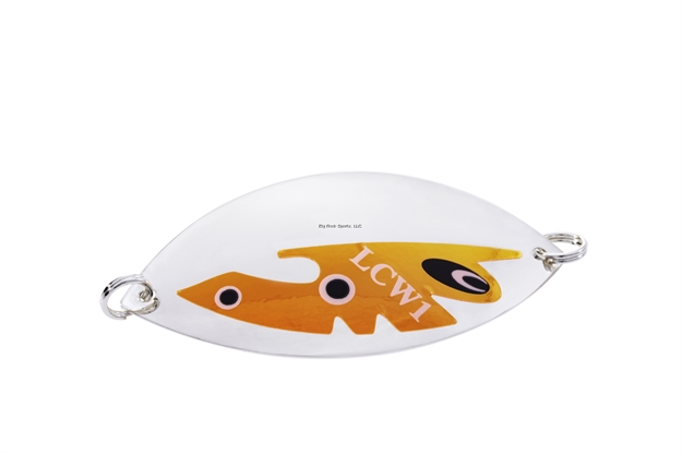 Picture of Lake Clear Wabbler Attractor Spoon #1, 3-1/8", 1/3Oz Flame Jelly Silver