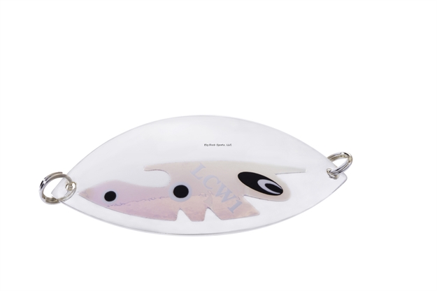 Picture of Lake Clear Wabbler Attractor Spoon #1, 3-1/8", 1/3Oz Moon Jelly Silver