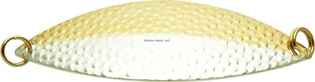 Picture of Lake Clear Wabbler Attractor Spoon #3 1/2 & 1/2 Silver/Gold Nu-Wrinkle 3" 1/4Oz, NO Hook