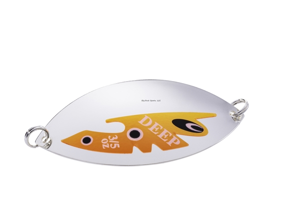 Picture of Lake Clear Wabbler Deep Attractor Spoon, 3-1/8", 3/5Oz Flame Jelly ON Silver