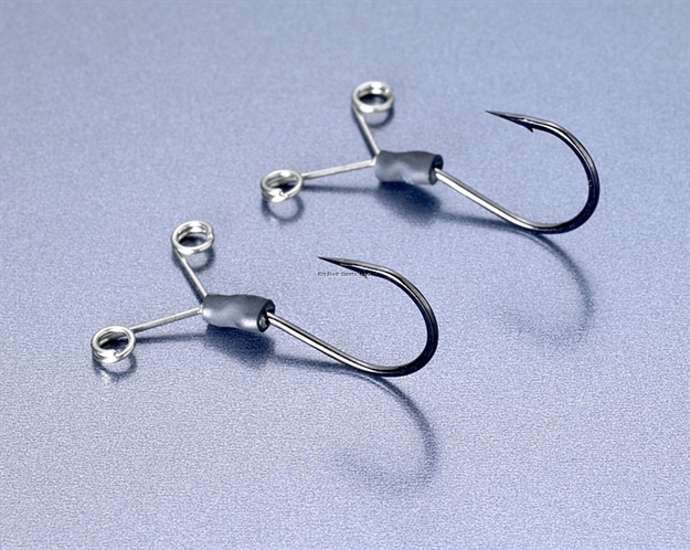 Picture of Lake Fork Gamakatsu Frog Tail Hook, Size 4/0, Wide Gap, Double/Trailer, 2 Per Pack