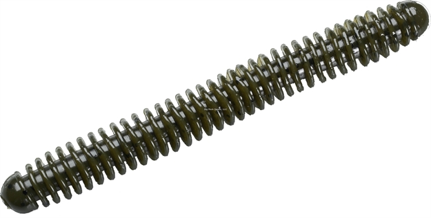 Picture of Lake Fork Ring-Fry Finesse Worm, 4", Green Pumpkin, 8/Pack