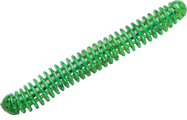 Picture of Lake Fork Ring-Fry Finesse Worm, 4", Watermelon/Chartreuse, 8/Pack