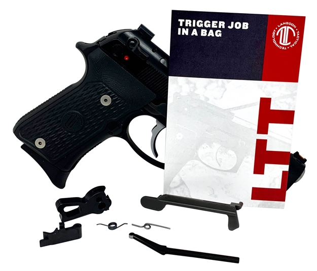 Picture of Langdon Tactical Tech Ltttjibop13 Trigger Job IN A Bag  Black Curved Fits Beretta 92/96/M9 Not A1 Right Hand LTT-TJ-OP