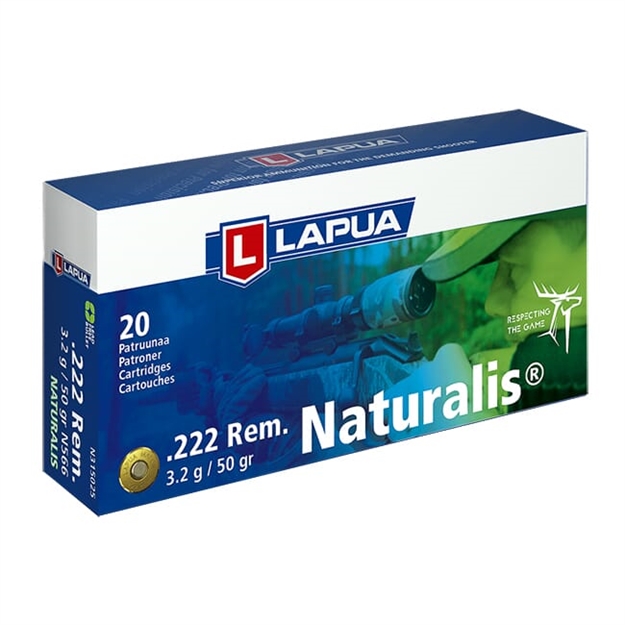 Picture of Lapua .222 Remington 50Gr Naturalis Solid Box OF 20 N315025