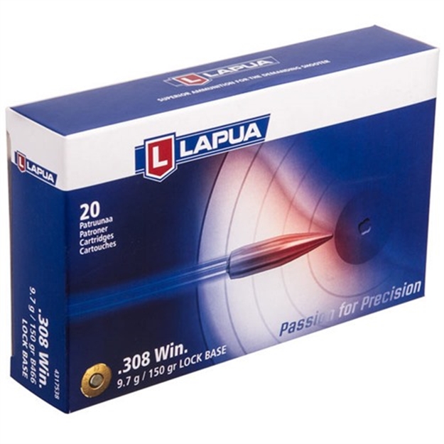 Picture of Lapua Ammo 308 Win Lock Base 170Gr Fmjbt 20/Bx