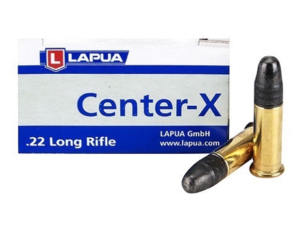 Picture of Lapua Center-X Ammunition 22 Long Rifle 40 Grain Lead Round Nose 50Rd BX
