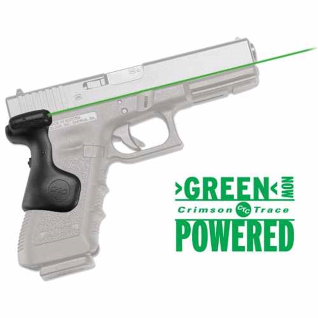 Picture of Crimson Trace Lasergrips Laser Sight, Black, Pressure Sensor Activation, Green Laser, Fits Glock 17L Pistols LG-637G 610242005475