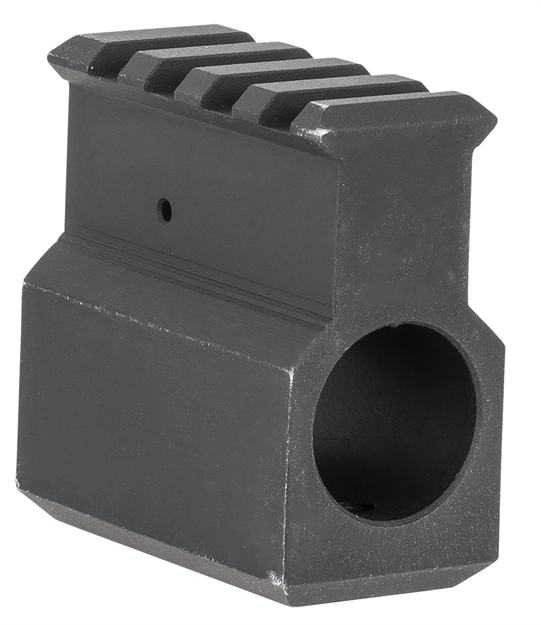 Picture of Lbe Unlimited Arrgbuh Railed Gas Block Upper Receiver Height AR Platform Black Anodized Aluminum ARRGB-UH