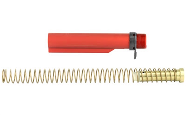 Picture of Lbe Unlimited Milbufktred Mil-Spec Buffer Tube Kit  6 Position Ar-15 Red MILBUFKT-RED
