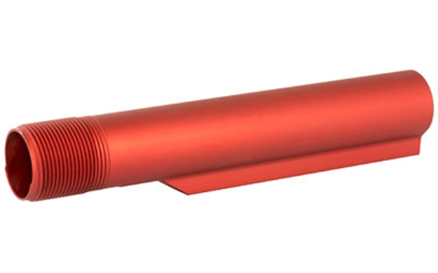 Picture of Lbe Unlimited Mbuf002red Mil-Spec Buffer Tube  6 Position Ar-15 Red MBUF002-RED