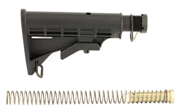 Picture of  Lbe Unlimited Milstkkt Complete Mil-Spec Stock Kit  6 Position Black Synthetic For Ar-15, M4 765857617497