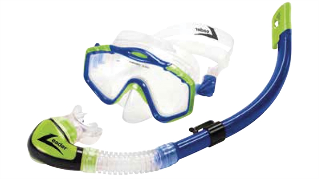 Picture of Leader Sports Snorkel Kit Adlt Navy/ Lgr
