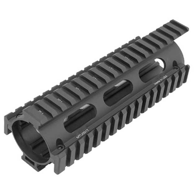 Picture of  Utg Pro Mtu001t Pro Quad Rail Drop-In Handguard Extended Black Anodized Aluminum Picatinny Rail Ar-15 Carbine