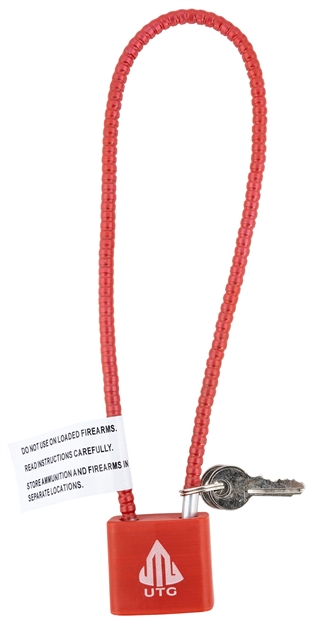 Picture of Leapers Tl-Glk01 Firearm Cable Lock  Key Open Red