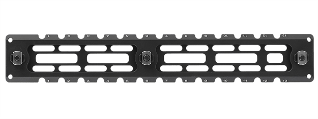 Picture of  Leapers Tluma03 Arca Rail 6 Slot M-Lok  Matte Black Anodized Aluminum 9.40" Long M-Lok Mount