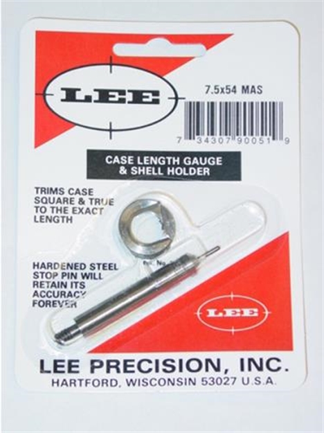 Picture of Lee 90051 Case Length Gauge W/Shell Holder 2 Piece 7.54X54 Mas