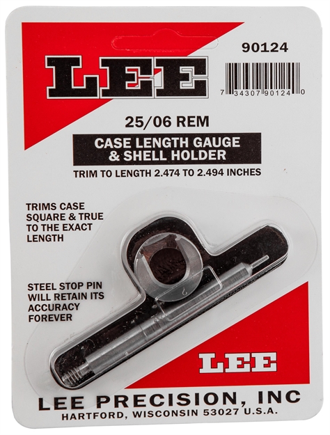 Picture of Lee Precision Case Length Gauge And Shellholder 25-06 Rem 90124 734307901240