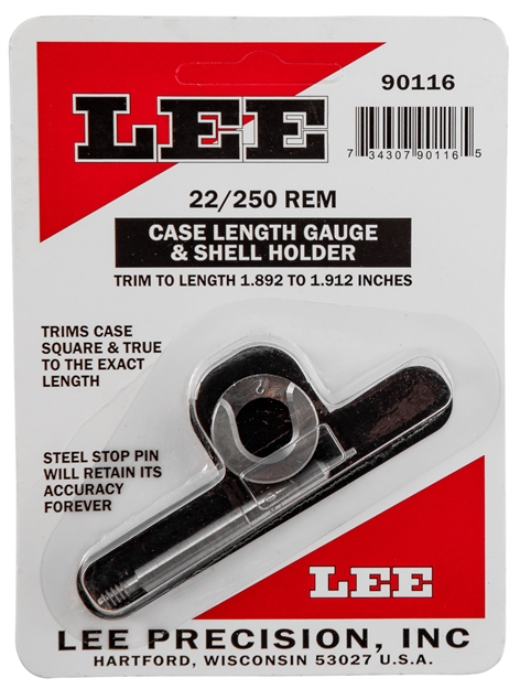 Picture of Lee Precision Case Length Gauge And Shellholder 22-250 90116 734307901165