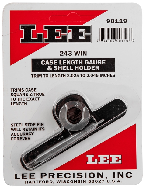 Picture of Lee Precision Case Length Gauge And Shellholder 243 Win 90119 734307901196