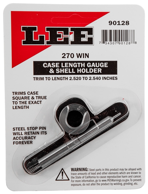 Picture of Lee Precision Case Length Gauge And Shellholder 270 Win 90128 734307901288