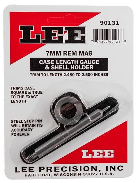 Picture of Lee Precision Case Length Gauge And Shellholder 7Mm Rem Mag 90131 734307901318