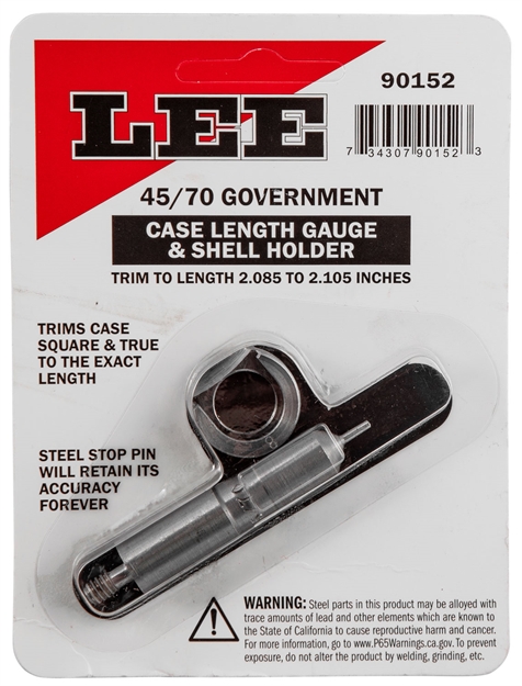 Picture of Lee Precision Case Length Gauge And Shellholder 45-70 Govt 90152 734307901523