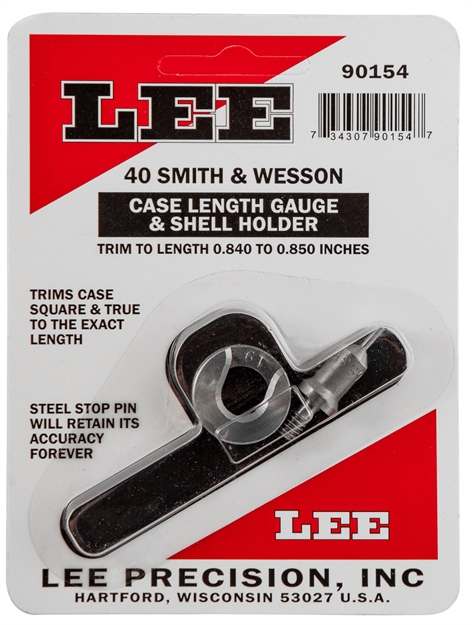 Picture of Lee Precision Case Length Gauge And Shellholder 40 S&W 90154 734307901547