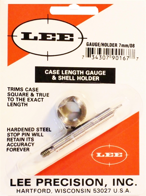 Picture of Lee Precision Case Length Gauge And Shellholder 7Mm-08 90167 734307901677