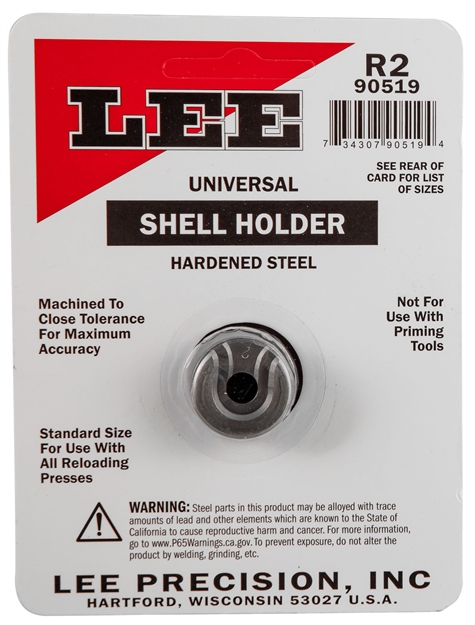 Picture of  Lee Precision 90519 Shell Holder Universal  #2R 25/06 / 7Mm08 / 8X57 Mauser / 45 Acp