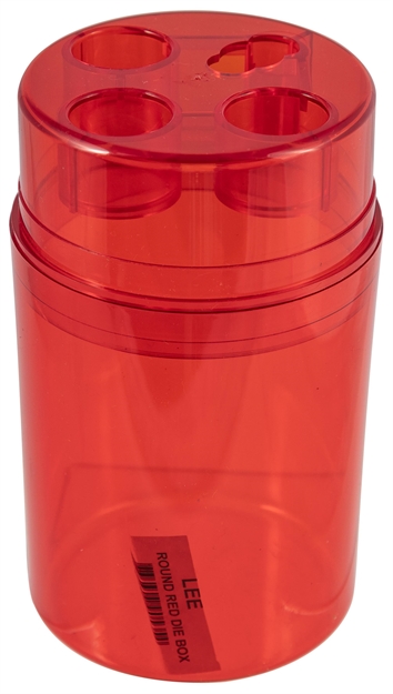 Picture of  Lee Precision 90535 Die Box Red Multi-Caliber Plastic Capacity 3 Dies