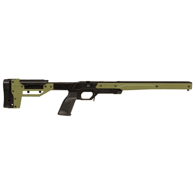 Picture of Mdt Sporting Goods Inc 103725Odg Oryx Chassis OD Green/Black Aluminum, Adj. Cheekrest, M-Lok Forend, Ar-Style Grip, Barricade Stop, Aics Mag Compatible, Fits Short Action Ruger American MDT103725ODG 709951108536