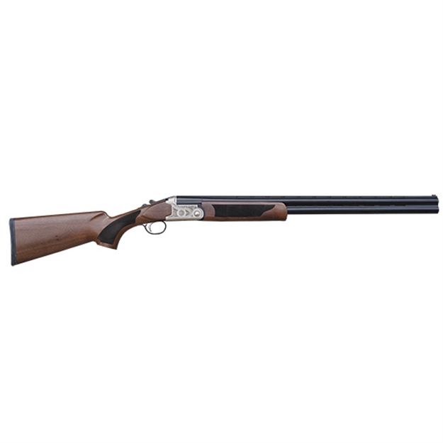 Picture of  Pointer Kar1228 Acrius  Full Size 12 Gauge Break Open 3" 2Rd 28" Black Over/Under Vent Rib Barrel, Nickel Steel Laser Etched Receiver, Fixed Turkish Walnut Stock, Ambidextrous