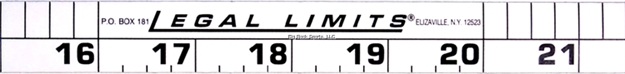 Picture of Legal Limits Rod & Boat Ruler Adhesive Wht W/Blk Print W36