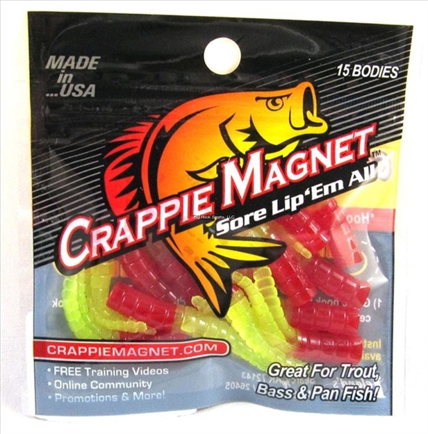 Picture of Leland Lures Crappie Magnet 15 Pc. Body Pack, Red/Chartreuse, 15/Pack