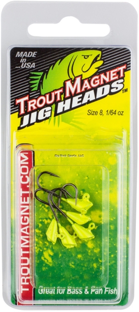 Picture of Leland Lures Trout Magnet 5Pc Jig Heads, 1/64Oz, Chartreuse