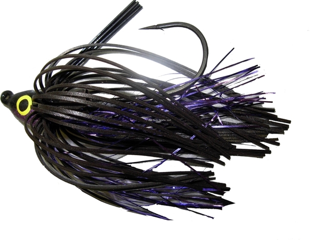 Picture of Lethal Weapon Lethal Weapon Ii, Swimming Jig, Hand-Tied, Hand Painted, Weedless,1/4Oz,5/0 Owner Hook-Light Wire, Black And Purple
